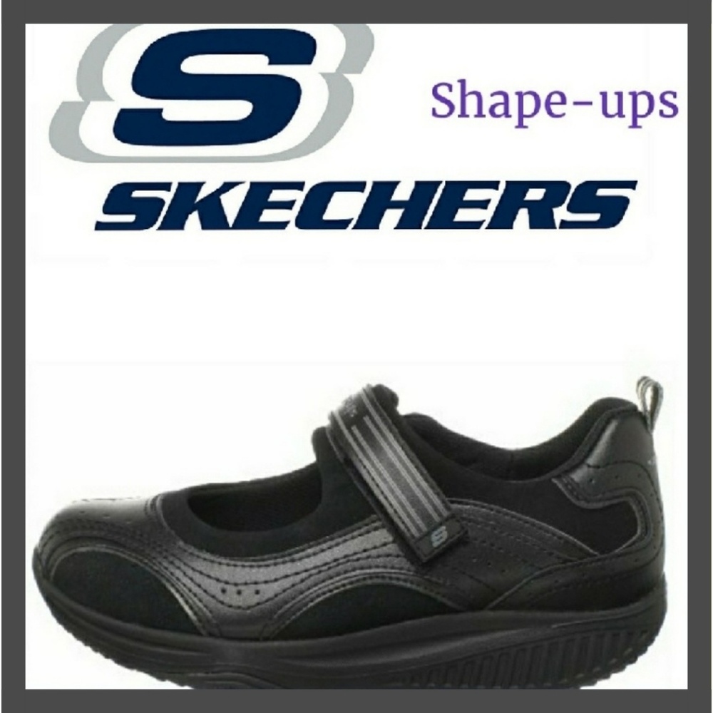 Skechers Black Shape Ups Mary Jane Style Size 8